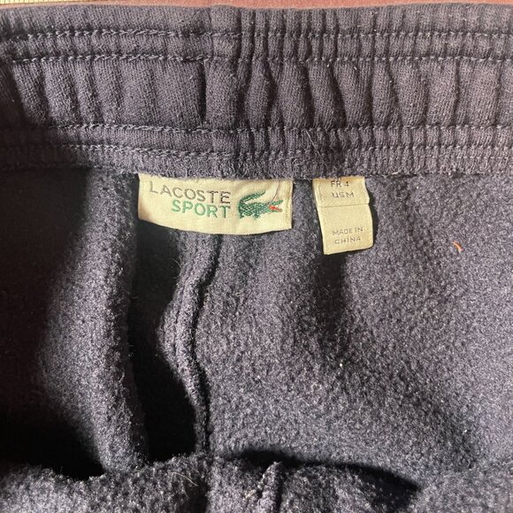 Lacoste Sport Navy Blue thick Cozy Sweatpants pockets drawstrings - Size Medium - Picture 3 of 7